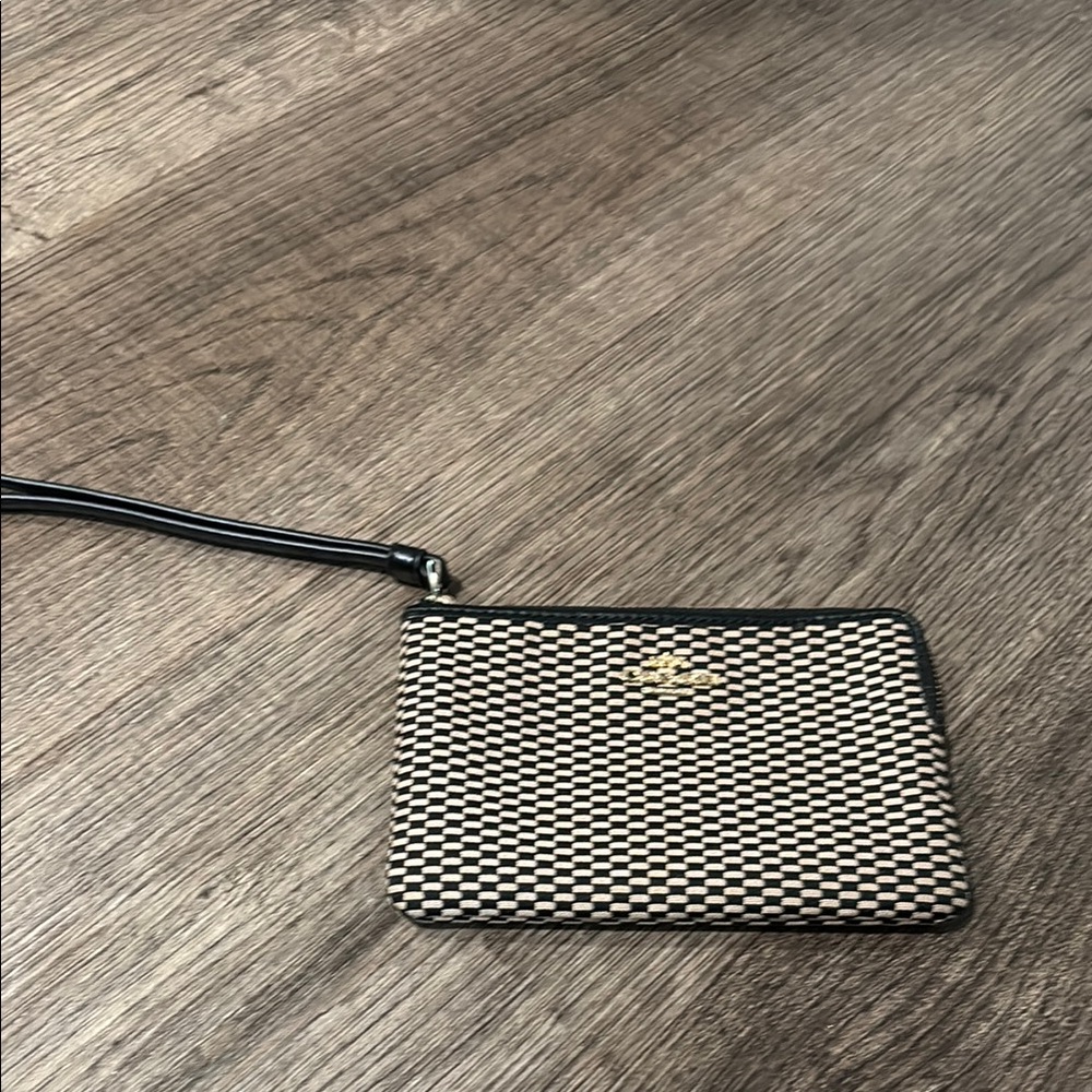 Coach Checkered Wristlet